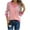 Pink, variant on Horkkom Striped Long Sleeve Shirt Women, V Neck Tops, Spring Casual Loose Tops L