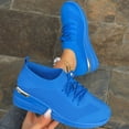 thumbnail image 5 of Domzle Women's Running Shoe Lightweight Fashion Sneakers for Jogging Walking Light Workouts Blue 41, 5 of 6