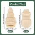 thumbnail image 2 of 30Pcs 2 Styles Unfinished Wooden Christmas Tree Snowman Wood Christmas Ornaments Blank DIY Natural Wooden Christmas Tree Wood Christmas Decor, 2 of 6