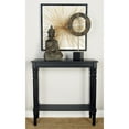 thumbnail image 3 of DecMode 32" x 32" Black Wood Slim Turned Console Table, 1-Piece, 3 of 12