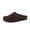 Chocolate, variant on Lute Leather Clogs For Women | Genuine Suede Closed Toe Slip On Clogs With Cushioned Footbed and Cork Outsole | Classic Comfortable Indoor Outdoor Mule Design For Everyday Wear
