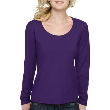 Women's Essential Long Sleeve Scoopneck T-Shirt - Walmart.com