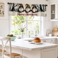 thumbnail image 2 of AshasdS Black Christmas Gnomes Row Window Valance Winter Holiday Short Curtain Rod Pocket for Kids Room, 2 of 5