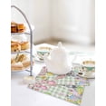 thumbnail image 4 of Sage Green Easter Kitchen Dish Towels for Drying Dishes Set of 3, Spring Watercolor Bunny Eggs Flower Plaid Waffle Weave Microfiber Hand Tea Bathroom Towels Quick Dry & Absorbent Towel 12x12, 4 of 7