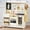 White, variant on Tiny Land Wooden Play Kitchen for Kids with 23 Accessories, 2-in-1 Pretend Kitchen & Bistro Playset with Storage, Ages 3+ - Green