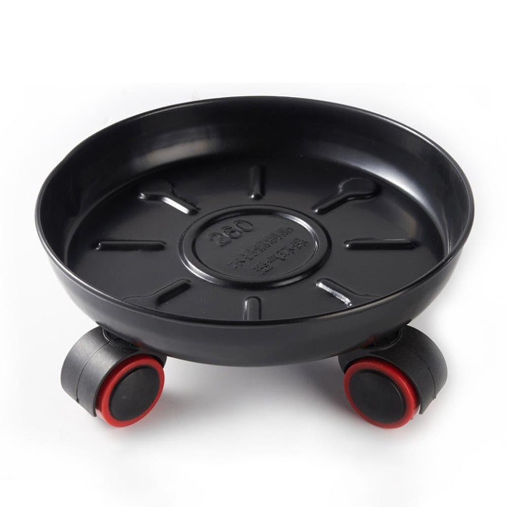 Rolling Plant Caddy Dolly Trolley Stand Planter Holder