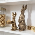 thumbnail image 2 of Set de figuras DN DECONATION con conejito de pascua dorado con candelita, 2 of 7