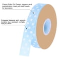 thumbnail image 3 of Cinta de grosgrain con lunares Uxcell de 1 pulgada x 48 yardas, color azul cielo con puntos blancos, 3 of 5