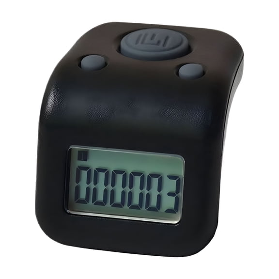 GJX Rechargeable Finger Counter, Waterproof Handheld Tally Counter, 6 Digits Number Count Clickers Counter, Hand Digital Counters Clickers Pitches Counter, Lap Counter with LED-Waterproof - Black