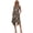 Camouflage Leaf Print, variant on Sleeveless Dress with Hibiscus Floral Pattern, Irregular Hem Casual Dress for Beach Vacation and Holiday Trips