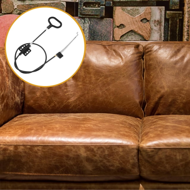FONDOTIN 2 Pcs Poignée de Traction de Fauteuil Inclinable Noire Robuste de Remplacement avec Câble pour Meubles