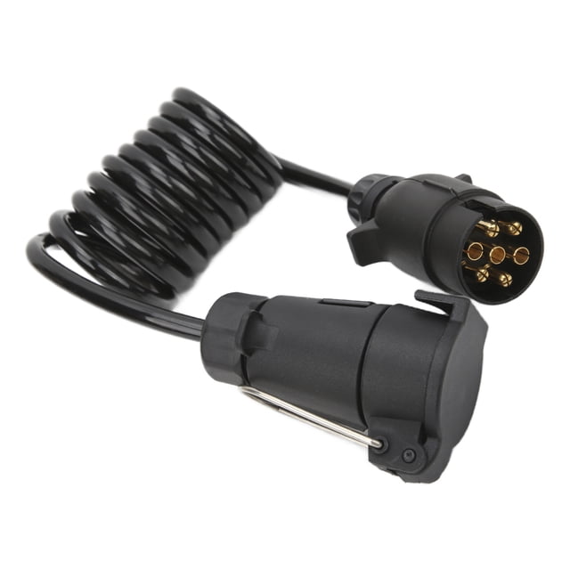 Trailer Plug, Plastic Shell Electrical Conductivity 2 Meters Waterproof Cap Car Power Supply Plug European Standard for Vehicle