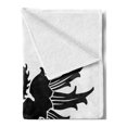 thumbnail image 2 of Celtic Soft Flannel Fleece Throw Blanket, Abstract Fantasy Animal Medieval Eagle for Culture and Tattoo Design, Cozy Plush for Indoor and Outdoor Use, 50" x 70", Black and White, by Ambesonne, 2 of 5