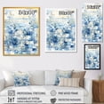 thumbnail image 4 of Designart "Coastal Tiles Collage in White and Blue I" Abstract Framed Wall Art - Modern White Abstract Botanicals Hallway Framed Wall Art Decor, 4 of 6