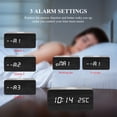 thumbnail image 5 of Wooden Digital Alarm Clock 3 Alarms Led Display Wireless Charging Electronic Alarm Clock For Bedroom Bedside Office, 5 of 9
