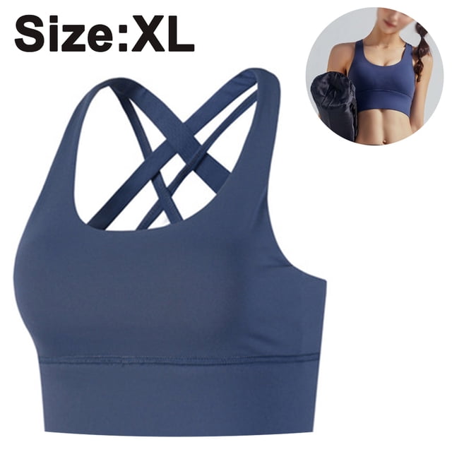 1 pieza de sujetador deportivo de alto impacto para mujer, con espalda cruzada, sexy, para correr