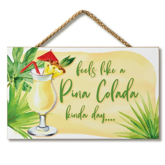 CounterArt "Pina Colada" Hanging Wood Wall Sign 9.5" by 5.75"