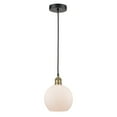 thumbnail image 4 of Innovations Lighting  Athens - 1 Light 8" Cord Hung Mini Pendant Black Antique Brass/Seedy, 4 of 5