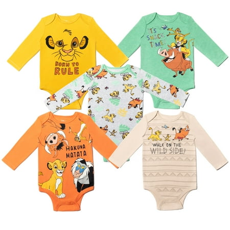 

Disney Lion King Newborn Baby Boys 5 Pack Bodysuits Newborn