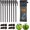 Tent Stake 8 Pack + Storage Bag, variant on Tree Stake Kit – Heavy Duty Tree Stakes and Supports for Leaning Trees – Metal Stake for Straightening Kit with 3 Set Tree Stakes, for Staking and 13.12 Feet Tree Rope | Includes thre