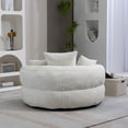 thumbnail image 4 of High Back Chenille Bean Bag, Single Gaming Sofa with High Density Foam Filling and 3 Pillows, Lazy Sofa Lounge Chair, Accent Floor Soft for Adults and Kids, Beige, 4 of 7