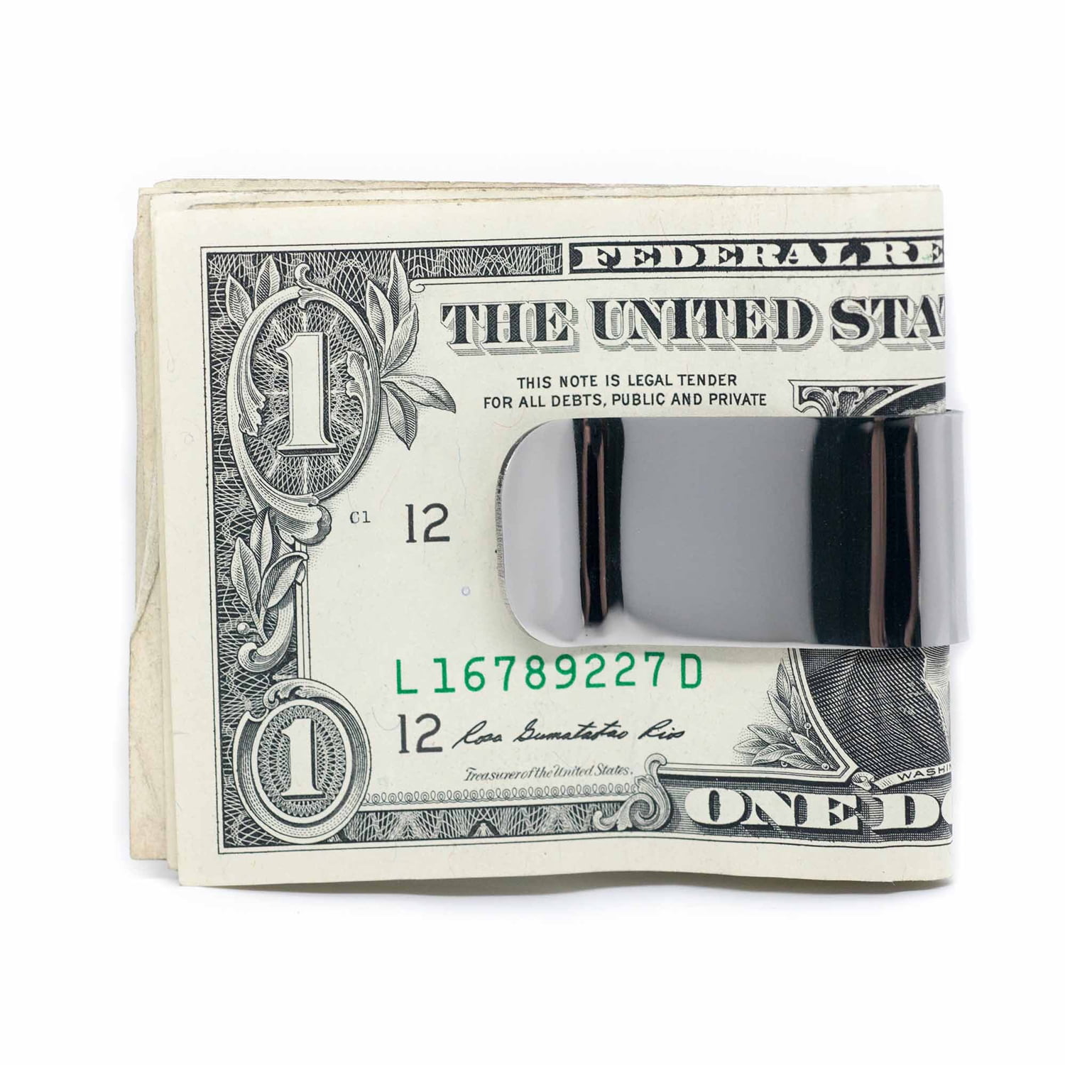 Practical Slim Stainsteel Steel Metal Banknote Cash Money Clip Gift Purse Holder 