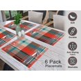 thumbnail image 6 of Ruvanti Placemats 100% Cotton 13x19 inch, Dining Table Placemats Set of 6, Modern Place Mats for Dining Table Décor, Kitchen & Table Linens, Coffee Mat for Christmas Dinners – Likely, 6 of 8