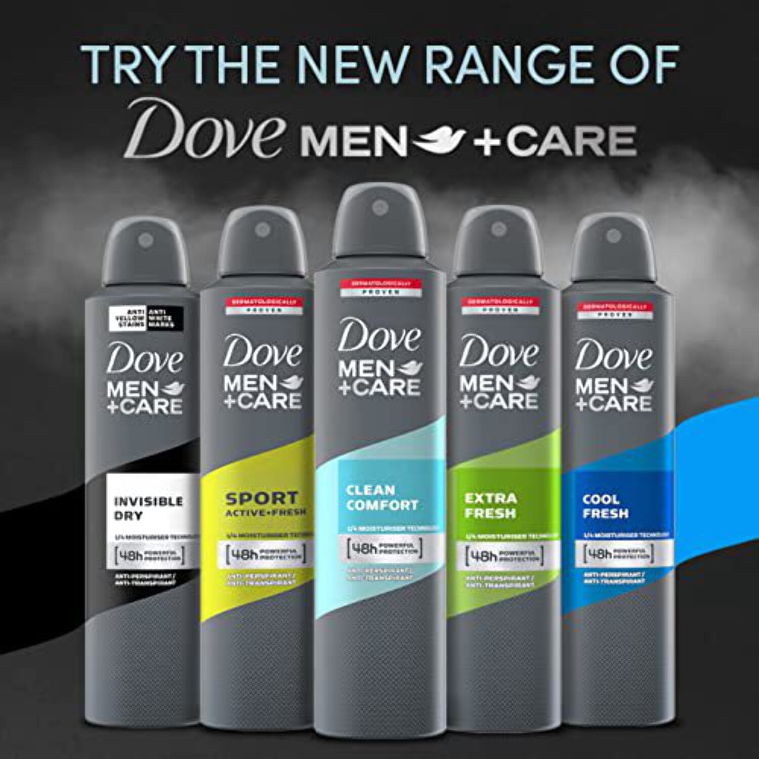 Dove Men + Care Clean Comfort Spray Deodorant & Anti-Perspirant 150ML/5.07 Oz Care Clean Comfort, 9 Pack
