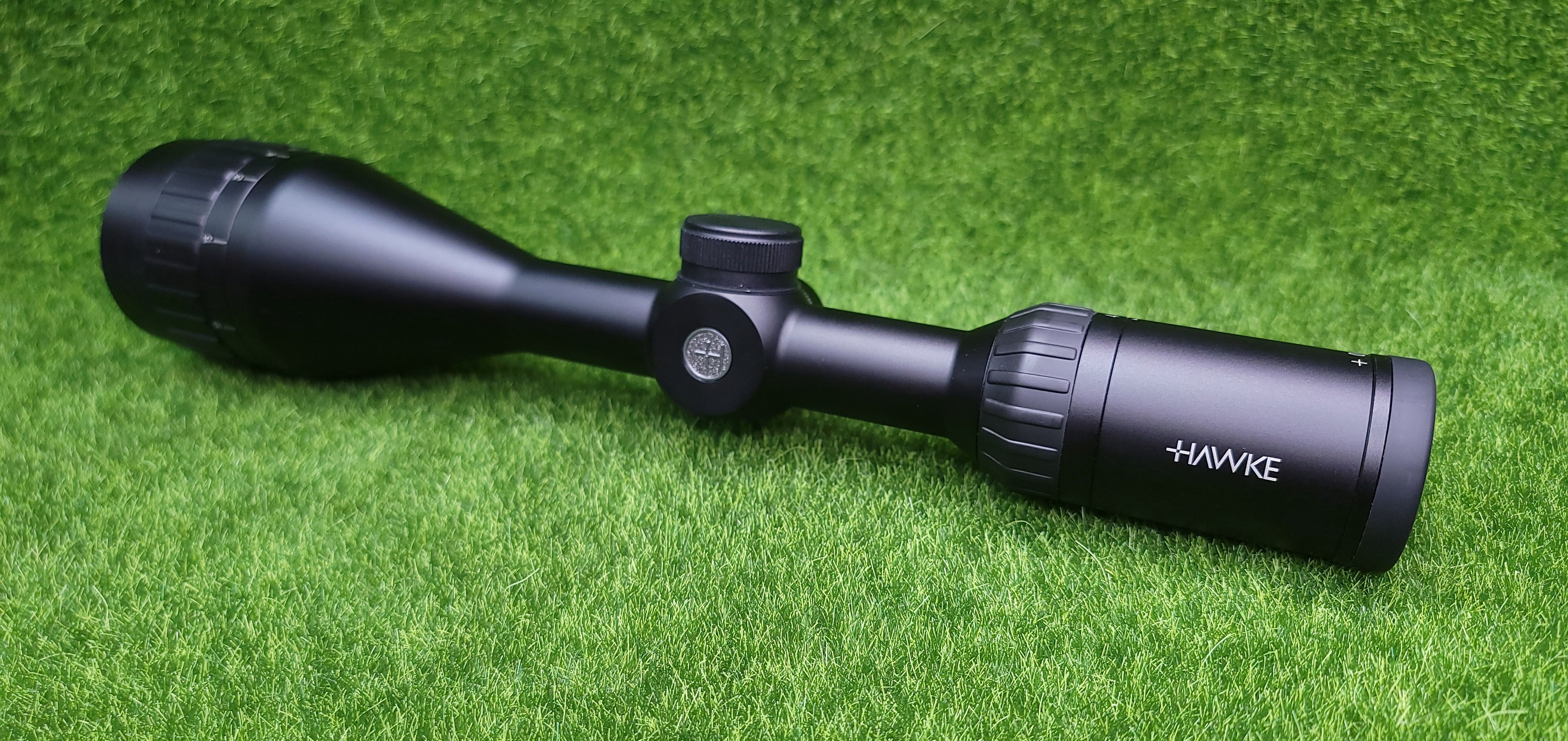 Hawke Sport Optics Airmax EV Rifle Scope, 4-12x50mm AO, Second Focal Plane, AMX Reticle, Black