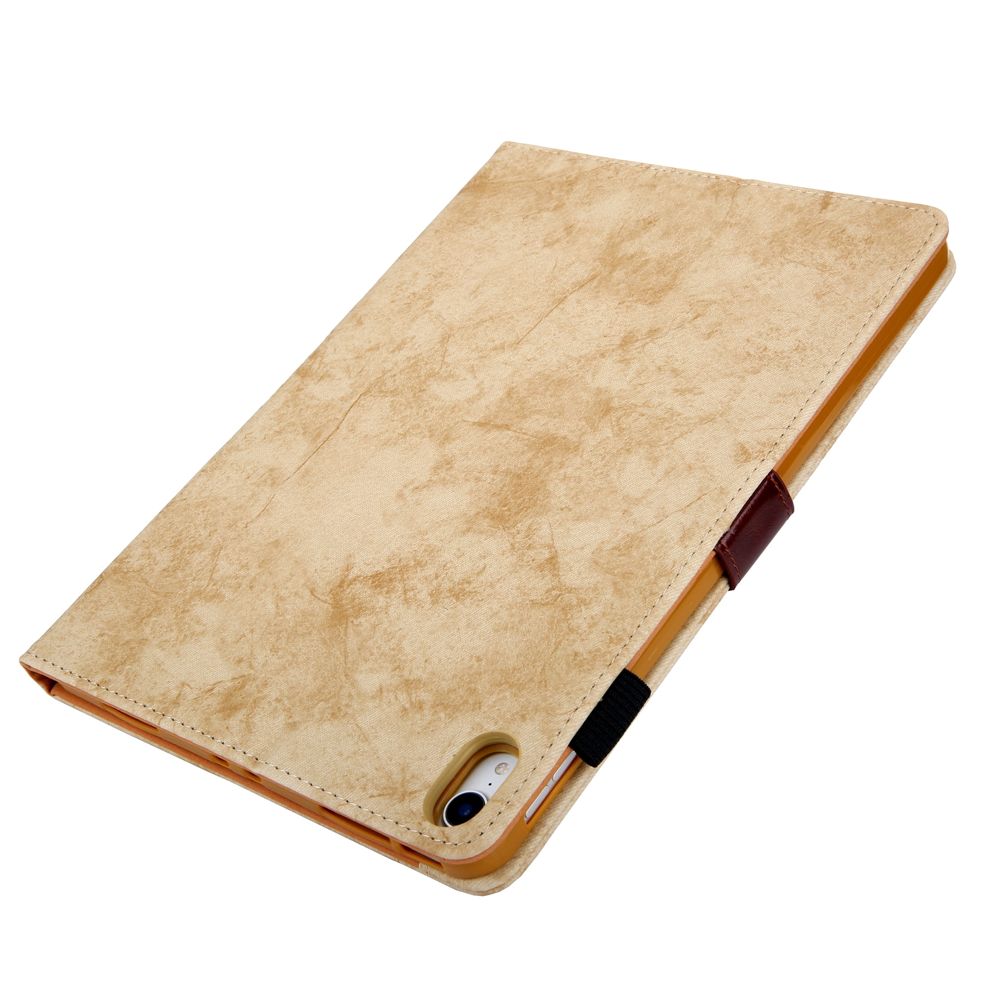 for iPad 10th Gen 10.9" (2022) Case, Retro Card Slot Cover with Pencil Holder, Multi-Angle Viewing Stand, Pocket Design, Folio Leather Case for Apple iPad 10th Gen 10.9" - Yellow