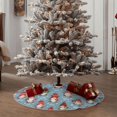 thumbnail image 4 of Xecao Snowflake Christmas gnome Pattern Christmas Tree Skirt Round Xmas Tree Mat Base Cover for Holiday Home Decorations-36", 4 of 6