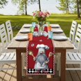 thumbnail image 4 of Table Runners 72 Inches Long Dress Scarves, Red Vintage Gnomes Farmhouse Kitchen Table Runner, Coffee Tablerunners, Black Checkered Retro Art 16x72 Inch, 4 of 9