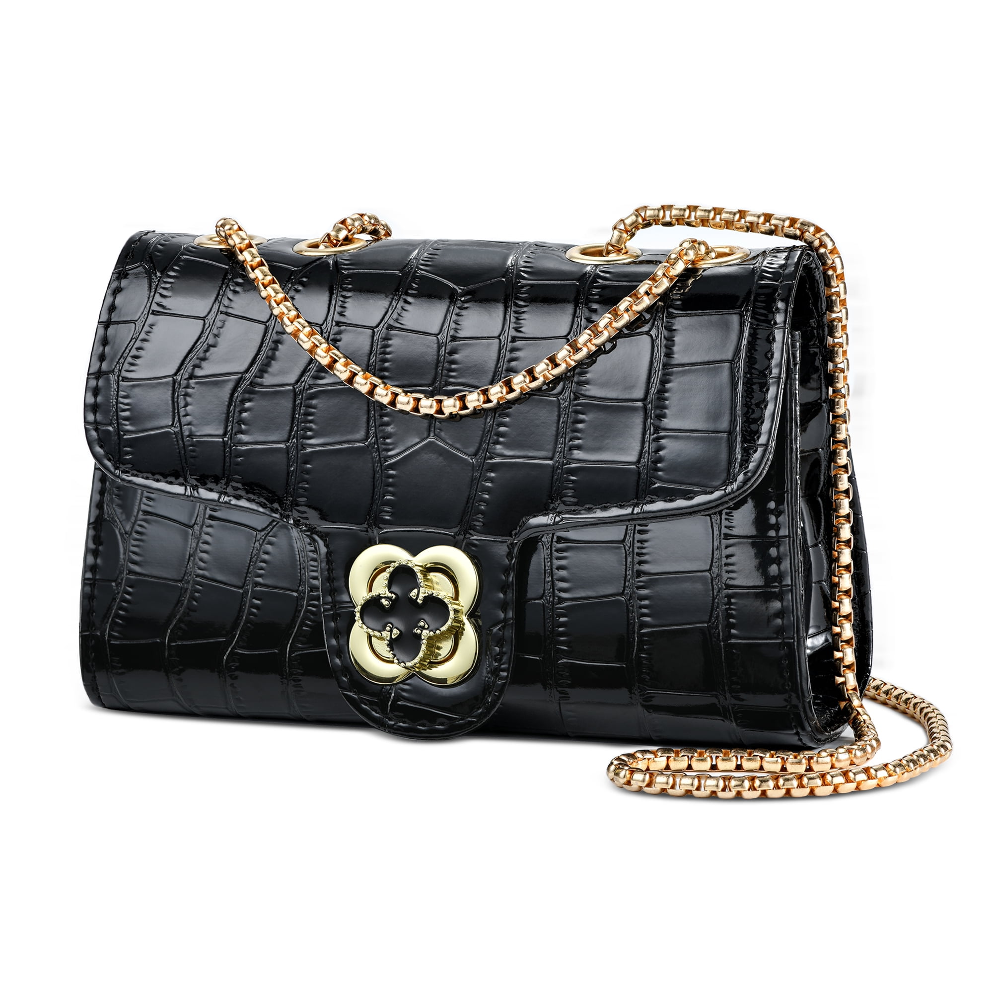 MICHAEL Michael Kors Womens Sloan Large Chain Bag Black/Gold - Walmart.com