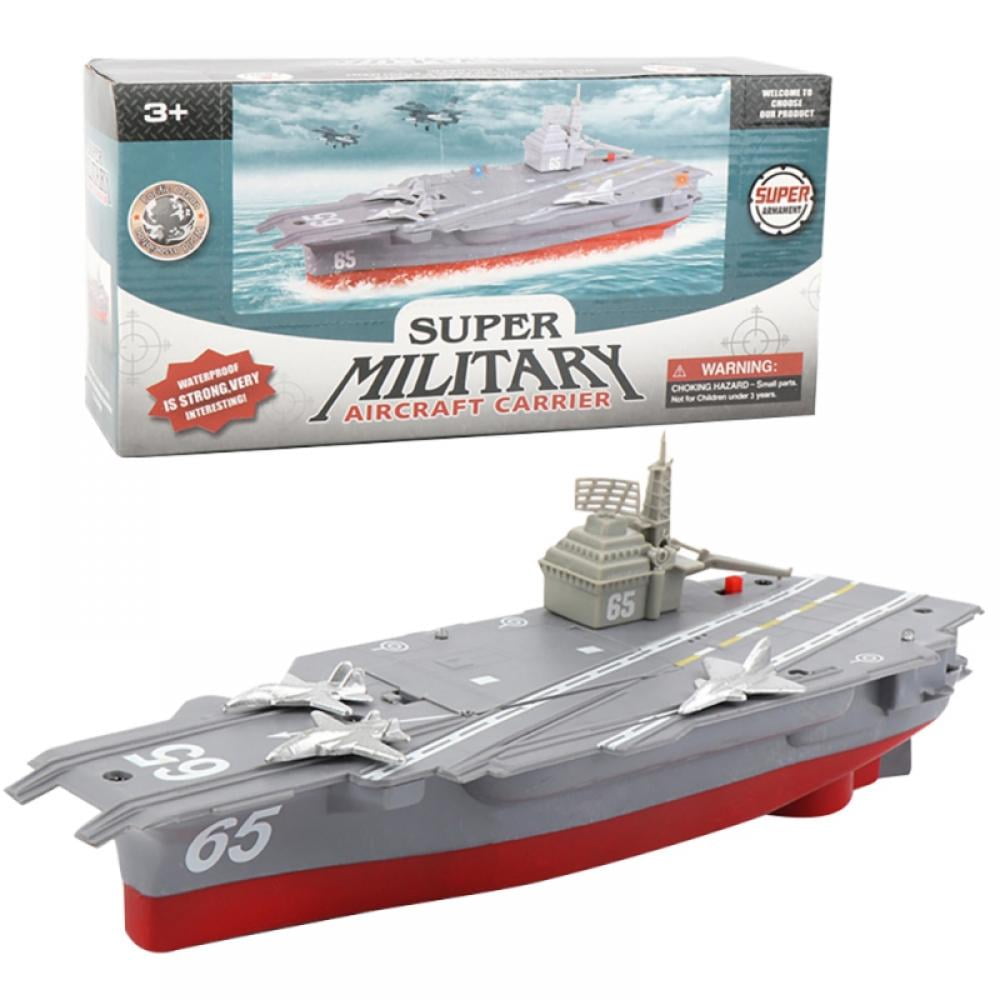Military Model Aircraft Carrier Toys With Sound And Light Floating