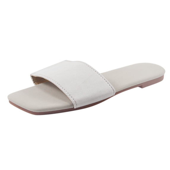 asdoklhq Slip On Shoes for Women,Women Beach Breathable Solid Color Sandals Home Slipper Flip-Flops Flat Shoes