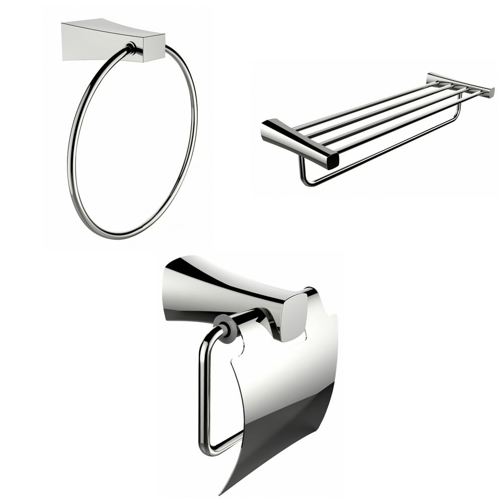 Chrome Towel Ring, MultiRod Towel Rack And Toilet Paper Holder