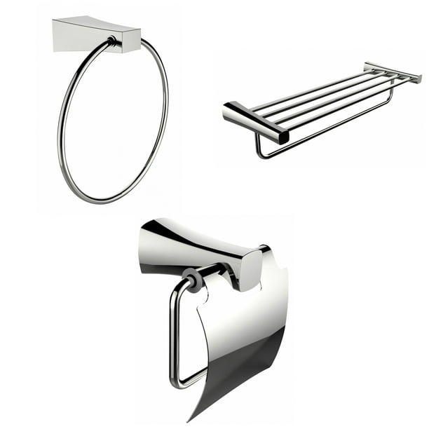 Chrome Towel Ring, MultiRod Towel Rack And Toilet Paper Holder
