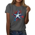 thumbnail image 5 of Axiiglly T Shirts for Women Flag Print Cotton Shirts Casual Crew Neck 4th of July T-Shirt Patriotic Graphic Tee Independence Day Short Sleeve Tops, 5 of 8