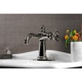 thumbnail image 3 of Kingston Brass KSD3546CG Fuller One-Handle Single-Hole Bathroom Faucet with Deck Plate and Push Pop-Up Drain, Polished Nickel, 3 of 7