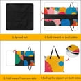 thumbnail image 3 of Color Wave Point Geometry Picnic Blanket Waterproof Outdoor Beach Blanket Hand-held Pad Suitable for Travel, Camping, Beach, Family Gatherings, 3 of 7