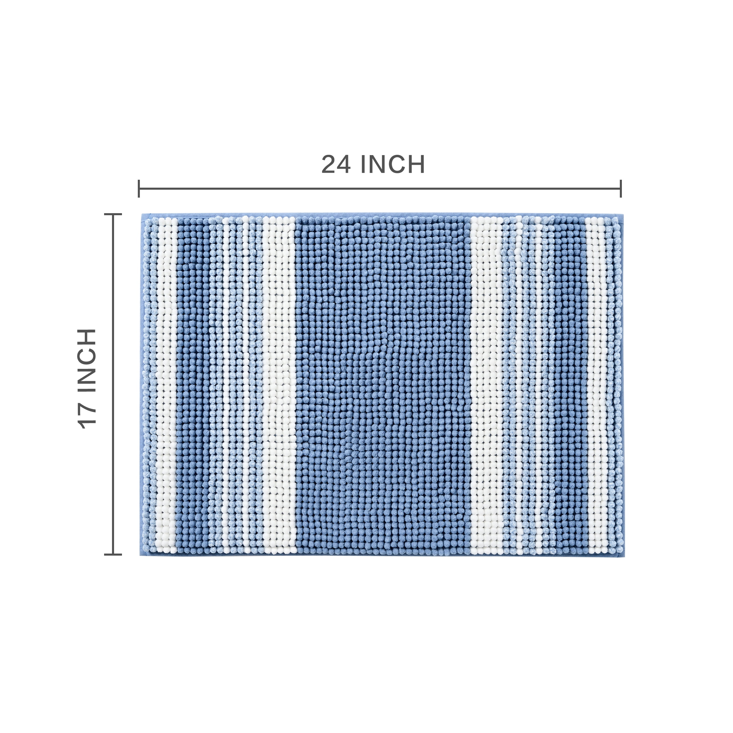 Mainstays Performance Foam Noodle Bath Rugs, 17"x24" Blue