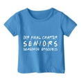 thumbnail image 3 of Hiiyo T-Shirt de Collation des Grades pour Grandes Filles Imprimé Lettre Manches Courtes T-Shirt, Bleu, 3 of 3