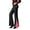 Pink, variant on Flared Pants for Women Gothic Elastic Waist Lace-Up Split Bell Bottom Pants with Pockets Halloween Party Wear Trousers(XX-Large)