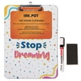 thumbnail image 6 of Inkdotpot Dry Erase Double Sided Dry Erase Double Sided Clipboard Letter Size Printed Paperboard Clipboard w/Low Profile Clip 9X15 With Free Marker & Duster, 6 of 9