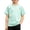 Green, variant on Multi Solid Color Reflective Detail Kids Athletic T Shirt Lightweight Raglan Sleeve Top for Travel Beach Vacation & Group Team Uniform Looks White 100