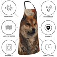 thumbnail image 5 of Kdxio Vintage Shiba Inu Art Apron with Pockets Adjustable Kitchen Aprons for Men Women Waterproof Aprons for Cooking,Drawing,Crafting, Baking Household Cleaning, 5 of 5