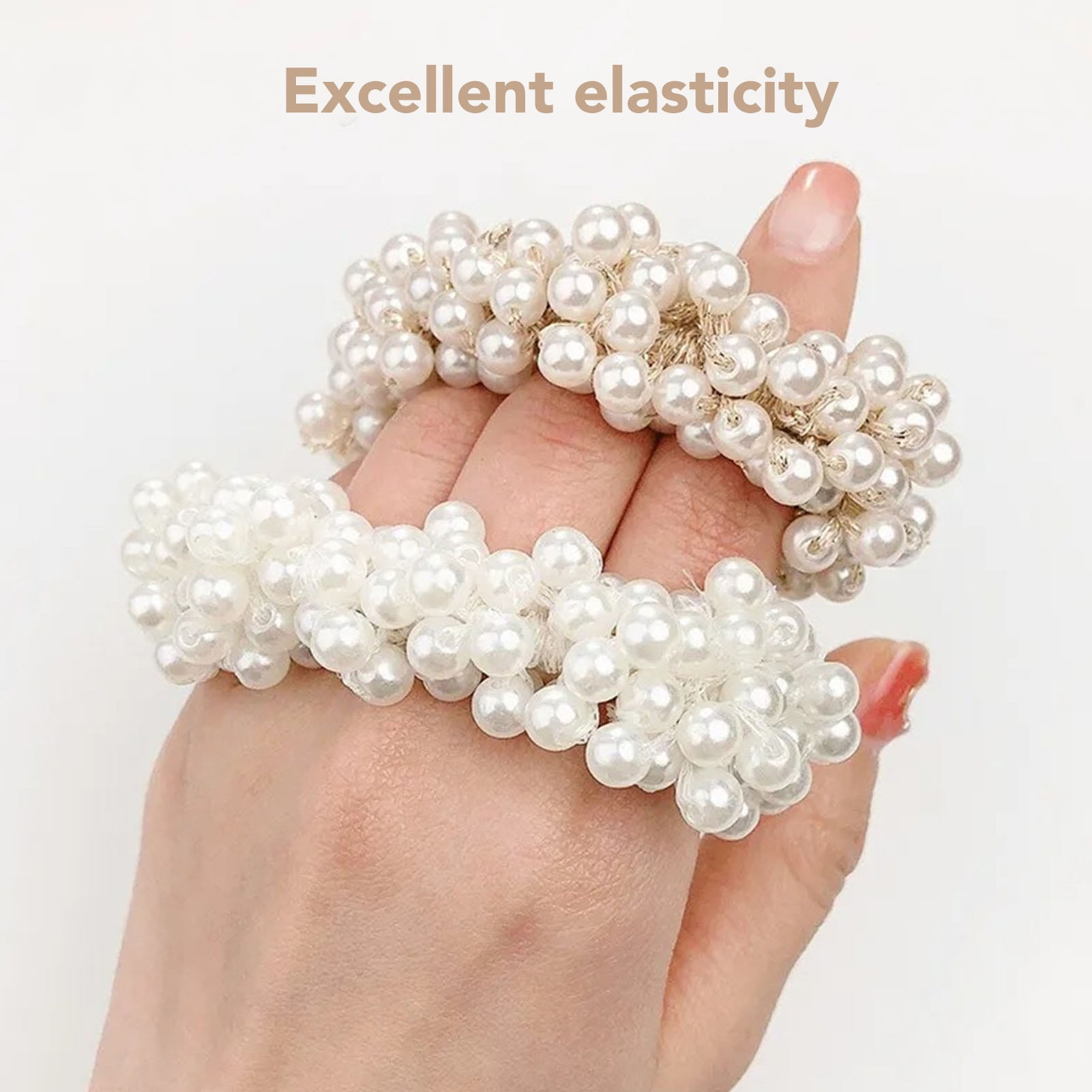 Pearl Hair Ties, Beautiful Pearl Hair Bands for School for Party