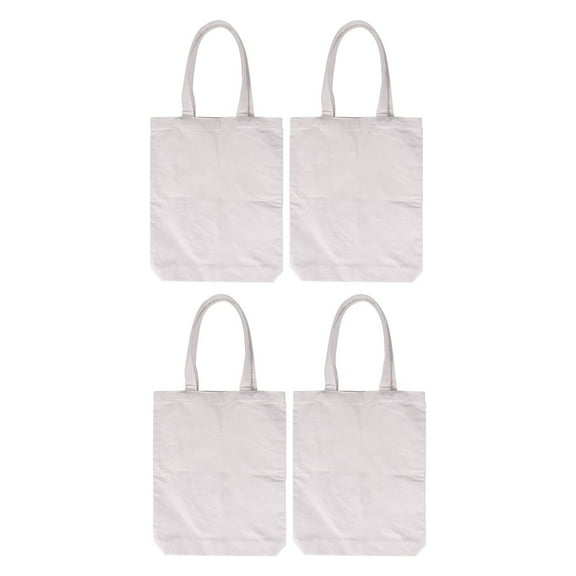 4 Pcs Eco Bag Tote Bags Books Bag Bookbag Canvas Crossbody Blank Storage Pouch Shopping Tote Bag Student Shopping