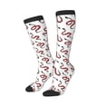 thumbnail image 2 of Fotbe Red Snake print Women's Men's Novelty Crew Socks Cotton Socks Knee High Socks for Walking,Running,Nurses,Pregnancy, 2 of 9