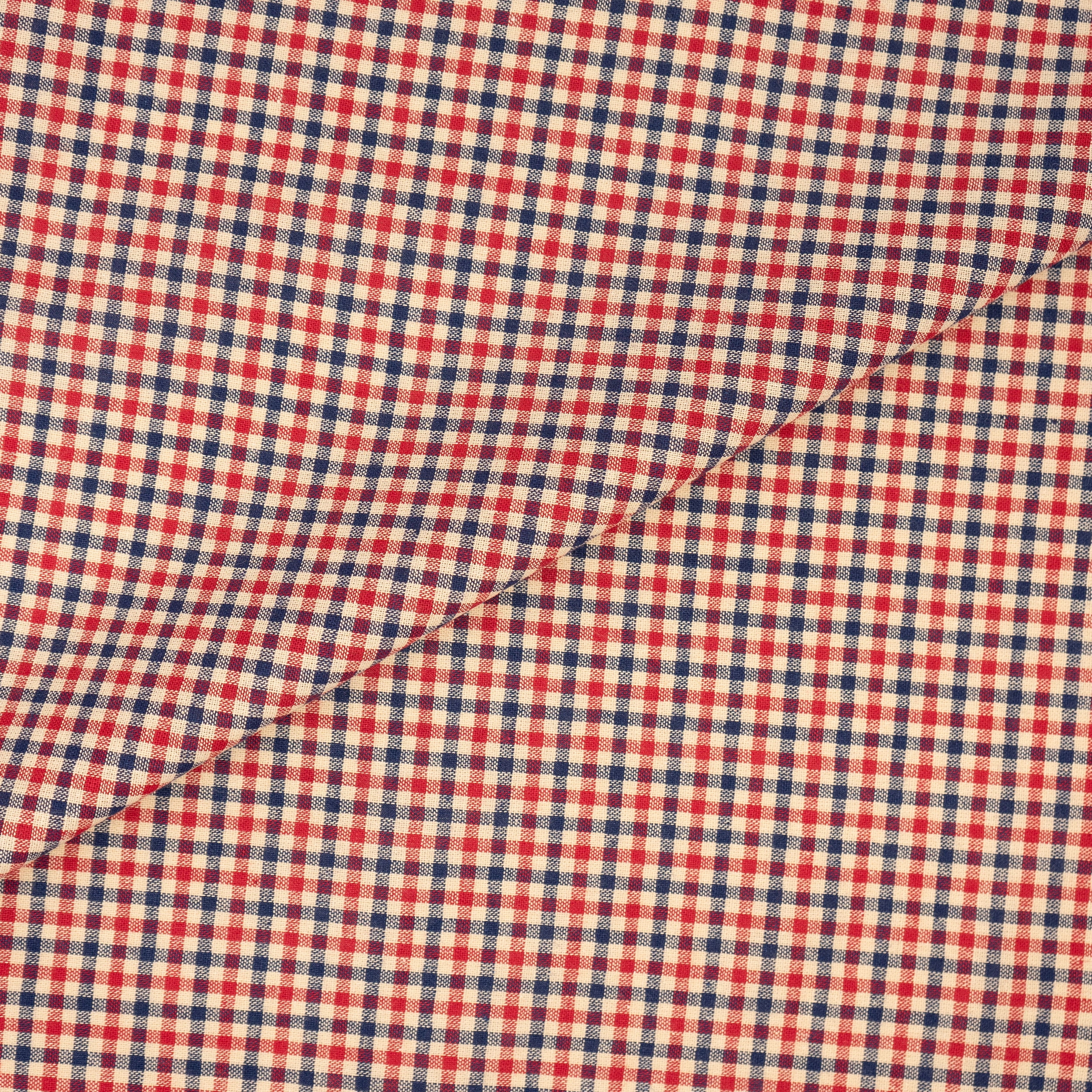 Waverly Inspirations Cotton 44" Homespun 1/8" Plaid Ink & Red Color Fabric by the Yard
